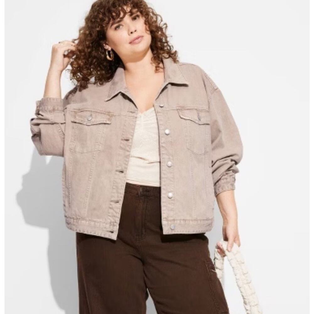 wild fable Taupe Utility Denim Jacket